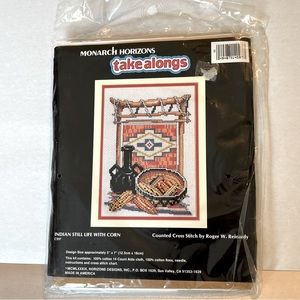 Monarch Horizons Take Along Counted Cross Stitch Kit Native American Vintage NEW